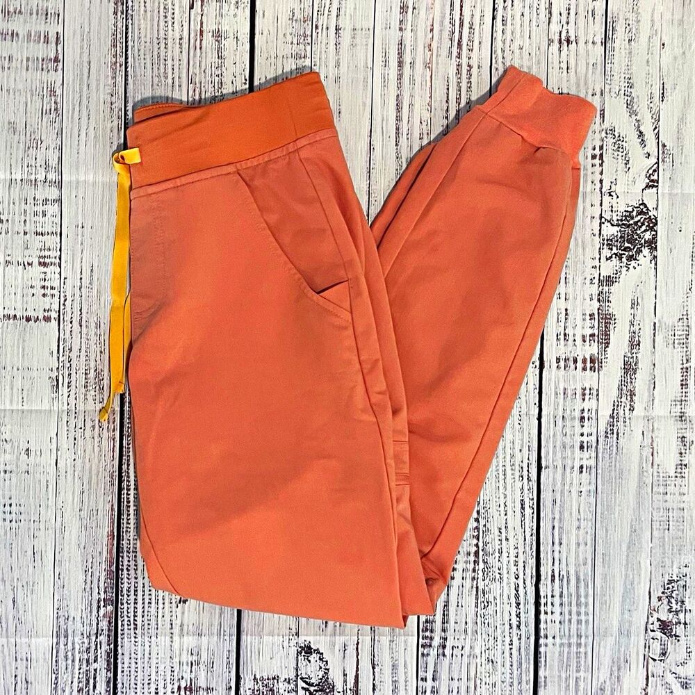 FIGS Zamora High Waisted Jogger Scrub Pants Desert Rose XS EUC